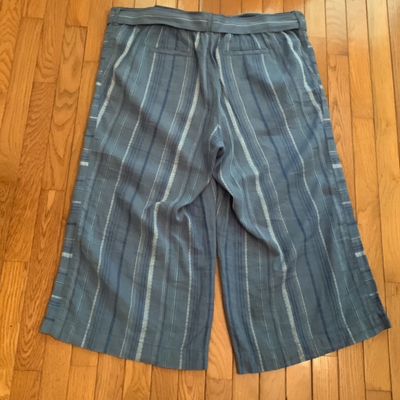 Anthropologie Laguna Cropped Wide-Leg Pants (Blue) - Picture 12 of 15